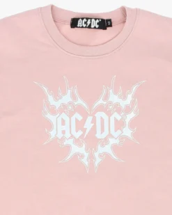 ACDC - TSHIRT MANICA CORTA ROSA IN COTONE PER REGAZZE