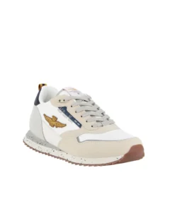 AERONAUTICA MILITARE - SNEAKERS BIANCA, GRIGIA E BEIGE - 288CT3545-94640