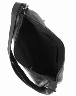 ALEX & CO - Borsa/Zaino nero in VERA PELLE