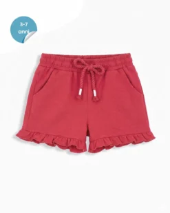 AMERICAN RAP - Short bimba rosso con sbuffo