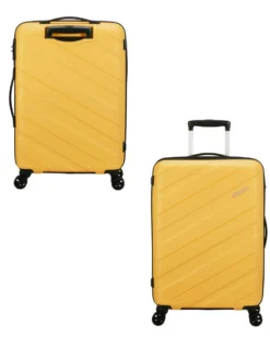 AMERICAN TOURISTER - TROLLEY GIALLO IN ABS 4 RUOTE CON COMBINAZIONE TSA