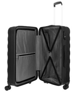 AMERICAN TOURISTER - TROLLEY NERO 4 RUOTE IN ABS CON COMBINAZIONE TSA