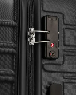 AMERICAN TOURISTER - TROLLEY NERO IN ABS 4 RUOTE CON COMBINAZIONE TSA