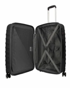 AMERICAN TOURISTER - TROLLEY NERO IN ABS 4 RUOTE CON COMBINAZIONE TSA