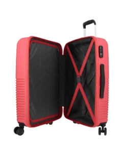 AMERICAN TOURISTER - TROLLEY ROSSO IN ABS 4 RUOTE CON COMBINAZIONE TSA
