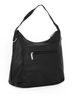 ANNES NICOLE - Borsa sacca nera con tasca posteriore, tracolla removibile