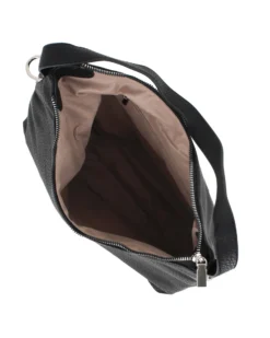 ANNES NICOLE - Borsa sacca nera con tasca posteriore, tracolla removibile