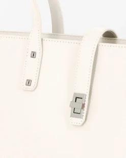 ANNES NICOLE - Borsa shopping crema con pattina con chiusura a girello