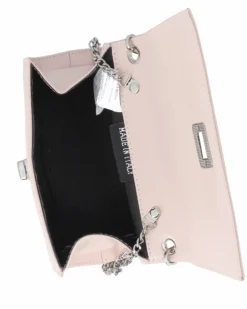 ANNES NICOLE - Pochette nude un manico con patta in vernice e chiusura a girello, MADE IN ITALY