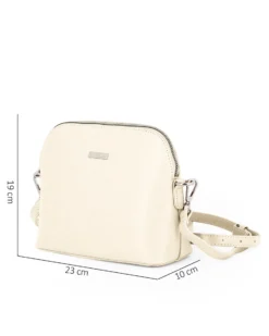 ANNES NICOLE - Tracolla crema con logo frontale