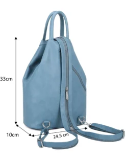 ANNES NICOLE - Zaino avio due manici con doppia tasca frontale e spalline regolabili con zip