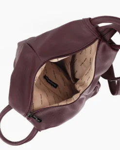 ANNES NICOLE - Zaino bordeaux due manici con doppia tasca frontale e spalline regolabili con zip