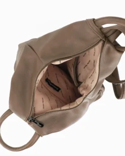 ANNES NICOLE - Zaino terra due manici con doppia tasca frontale e spalline regolabili con zip