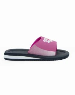 ARENA - Ciabatte da bambina rosa e blu scuro con fascia frontale e logo bianco, numerata 30/35 - BEAT HOOK