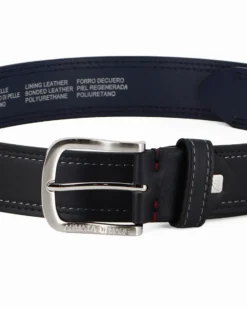 ARMATA DI MARE - Cinta blu con fodera in VERA PELLE
