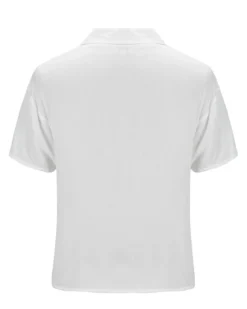 BACHATA - Camicia mezza manica in viscosa bianca