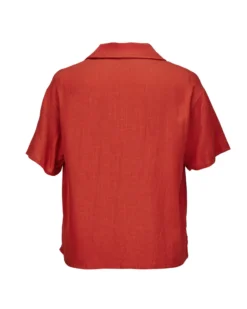 BACHATA - Camicia mezza manica con taschino arancione