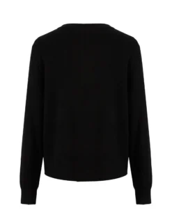 BACHATA - Cardigan manica lunga nero con bottoni da donna