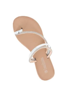 BACHATA - Ciabatta infradito nude con strass