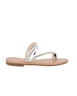 BACHATA - Ciabatta infradito nude con strass