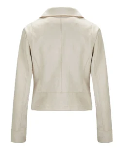 BACHATA - Giacca dainetto beige da donnna con chisura zip