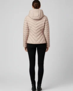 BACHATA - GIUBBINO 100GR BEIGE DA DONNA CON CAPPUCCIO