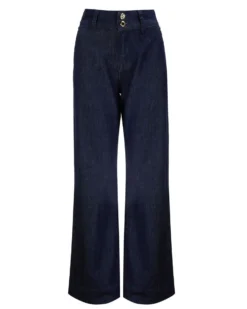 BACHATA - JEANS WIDE LEG IN DENIM SCURO DA DONNA