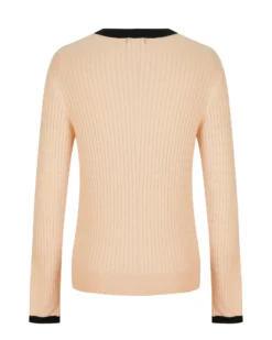BACHATA - Maglia manica lunga beige e nera da donna