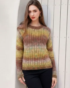 BACHATA - Maglia manica lunga multicolor lavorato a maglia da donna