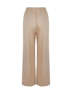 BACHATA - Pantalone a palazzo beige con pinces da donna