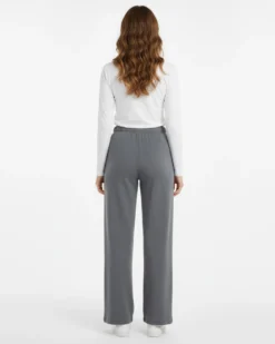 BACHATA - Pantalone a palazzo grigio con pinces da donna