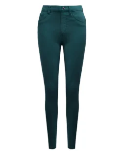 BACHATA - Pantalone ottanio in cotone finto 5 tasche