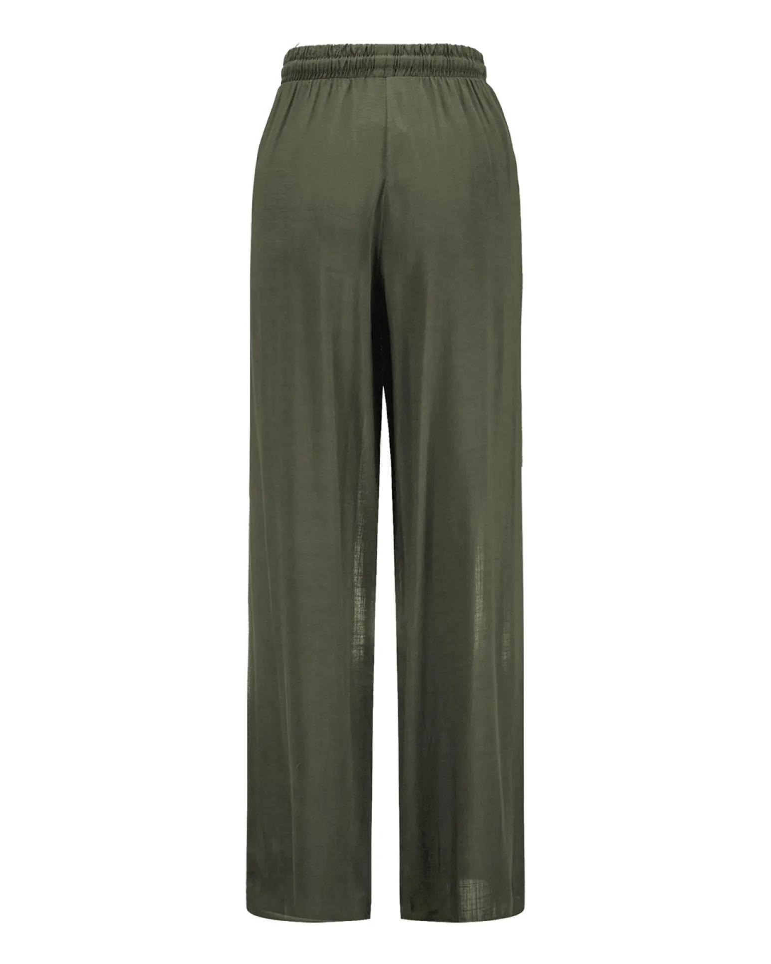 BACHATA - Pantalone viscosa verde militare