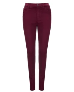 BACHATA - Pantalone wine in cotone finto 5 tasche