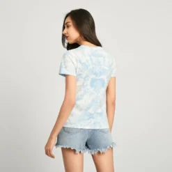 BACHATA - TSHIRT MANICA CORTA CELESTE TIE-DYE