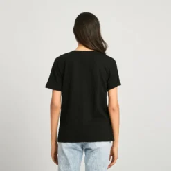 BACHATA - TSHIRT MANICA CORTA NERA CON PIALLETTES MULTICOLOR