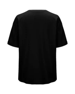 BACHATA - Tshirt manica corta nera con taschino e scritta