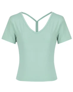 BACHATA -Tshirt manica corta verde acqua