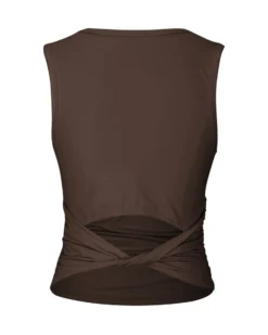 BACHATA - Tshirt smanicata marrone