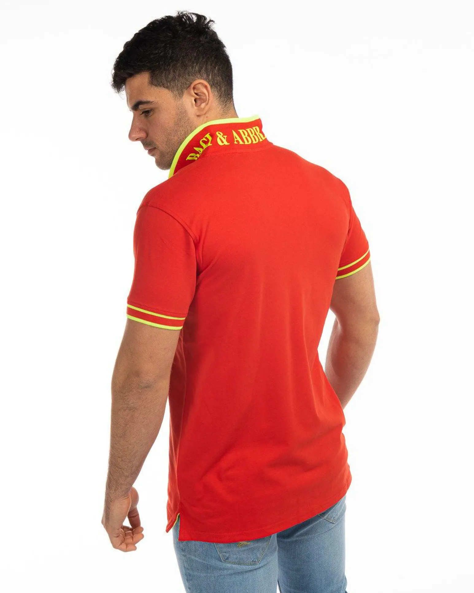 BACI & ABBRACCI - UOMO POLO MEZZA MANICA PIQUET FLUO