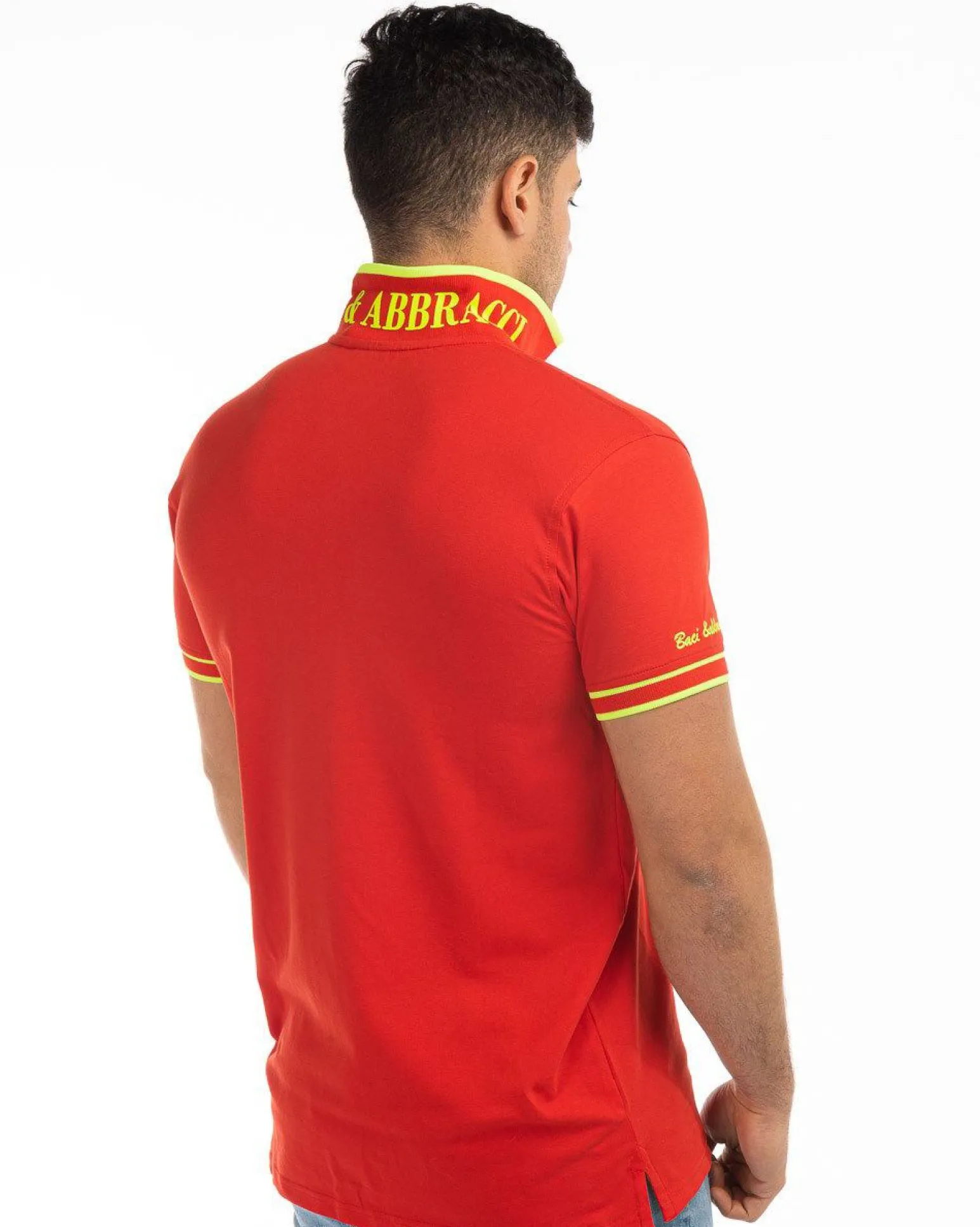 BACI & ABBRACCI - UOMO POLO MEZZA MANICA PIQUET FLUO