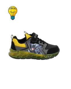 BATMAN - Sneakers nera da bambino con luci e strappo