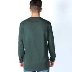 B&A - T-SHIRT VERDE MANICA LUNGA CON STEMMA