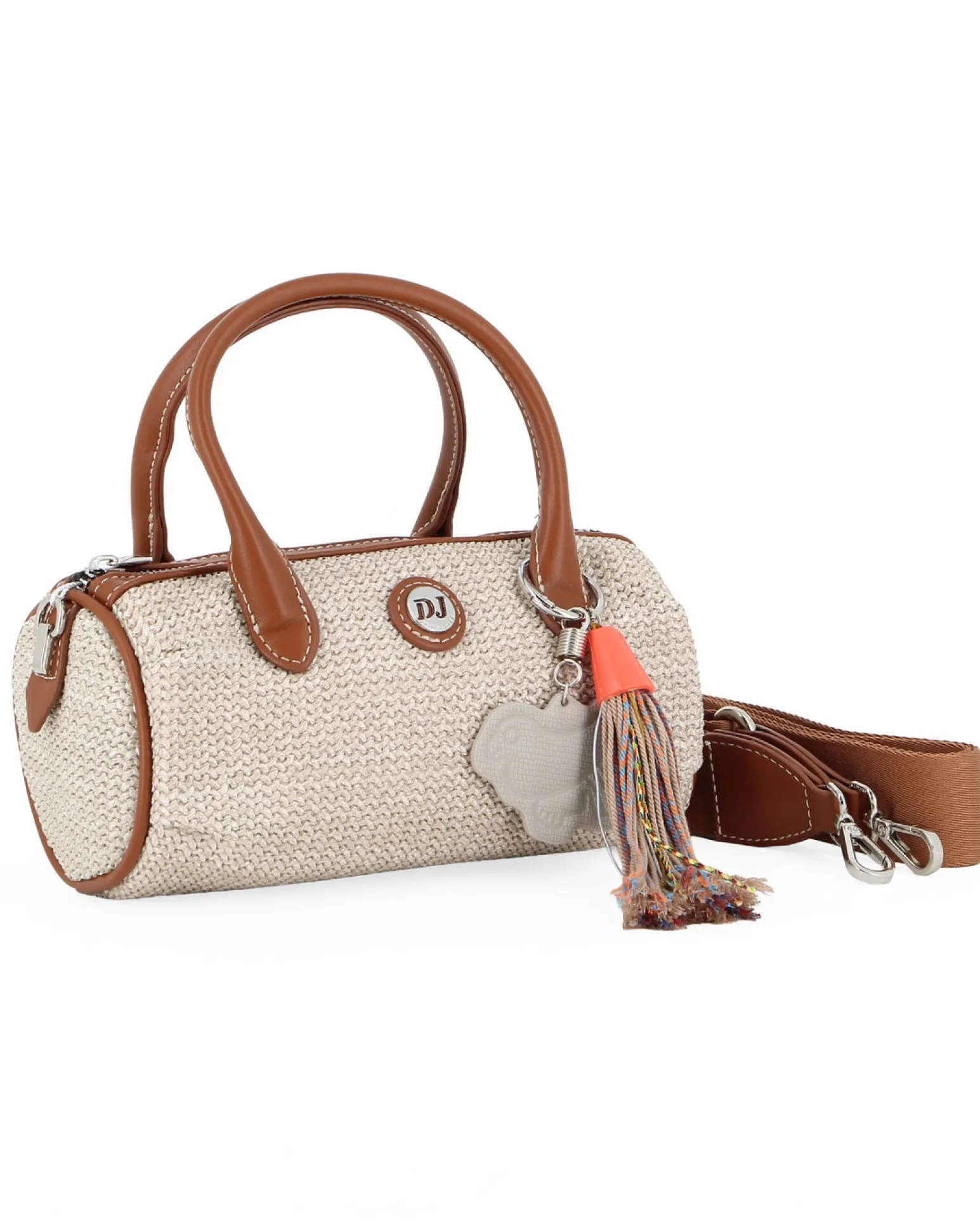 BAULETTO 2MAN. PAGLIA INTRECC. C/CHARM