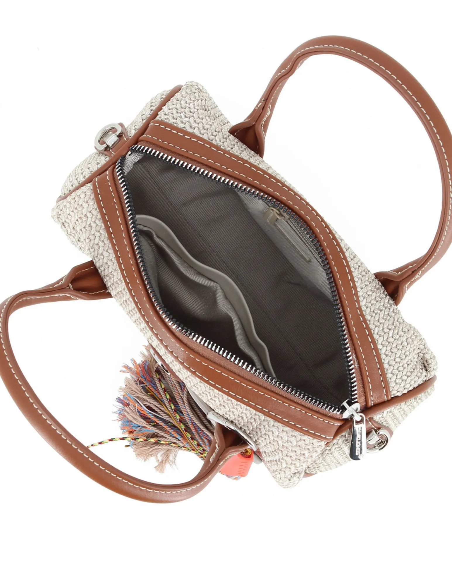 BAULETTO 2MAN. PAGLIA INTRECC. C/CHARM