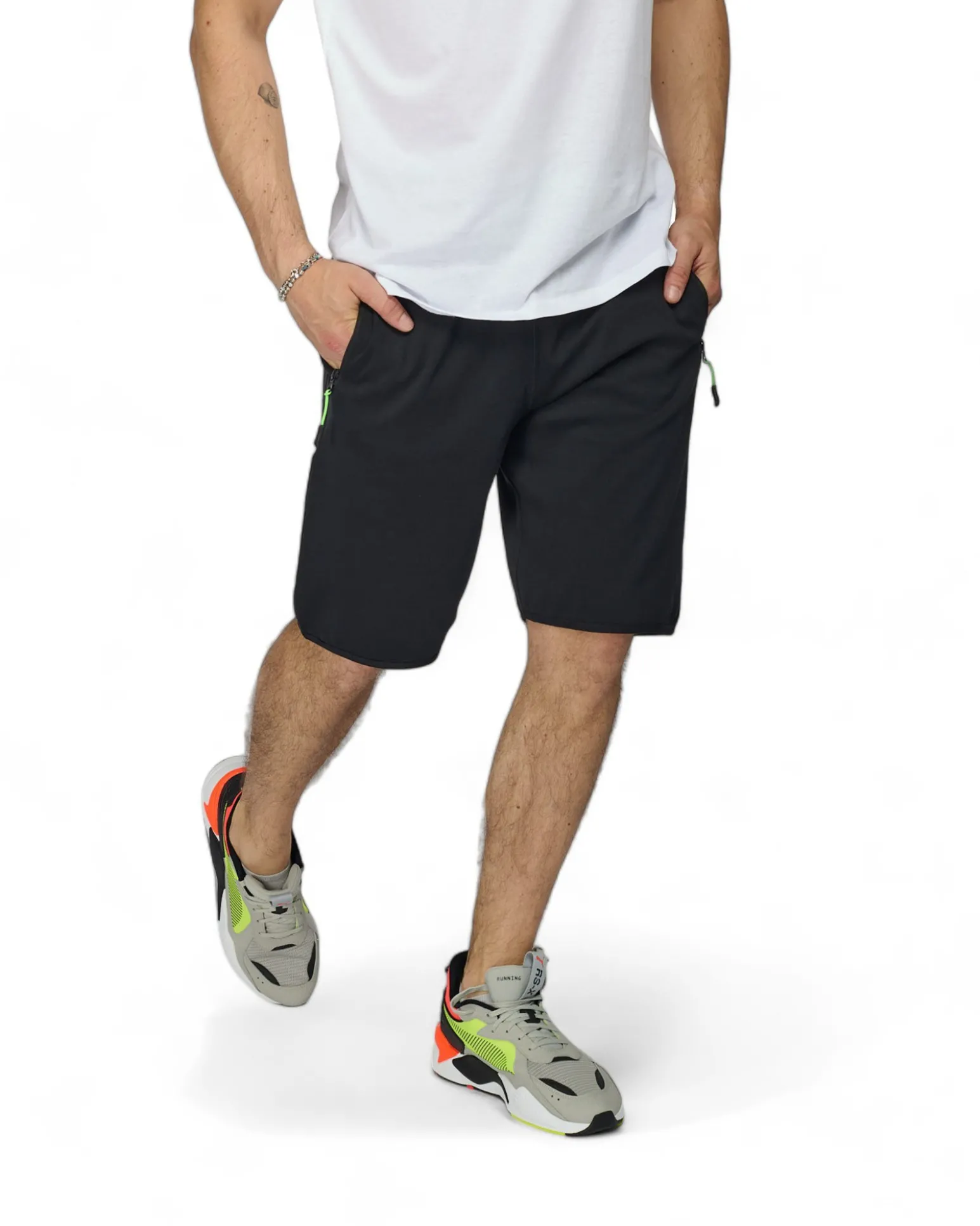 BERMUDA FELPA CON ZIP