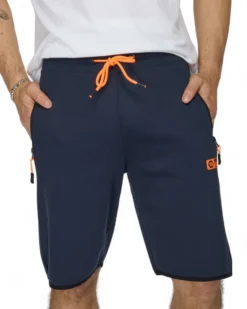 BERMUDA FELPA ZIP + STAMPA