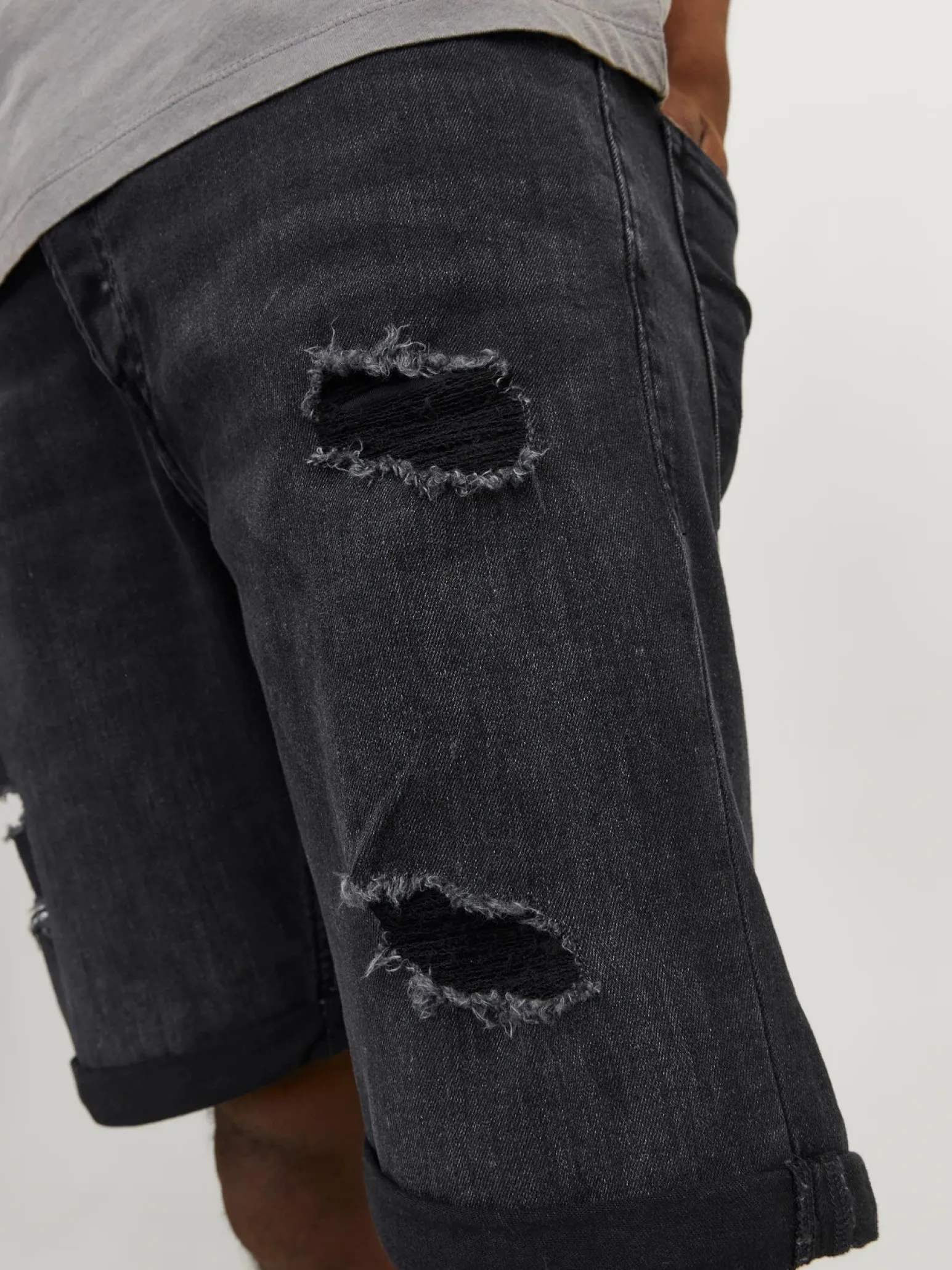 BERMUDA JEANS RICK DETAIL AM 609 BLACK D