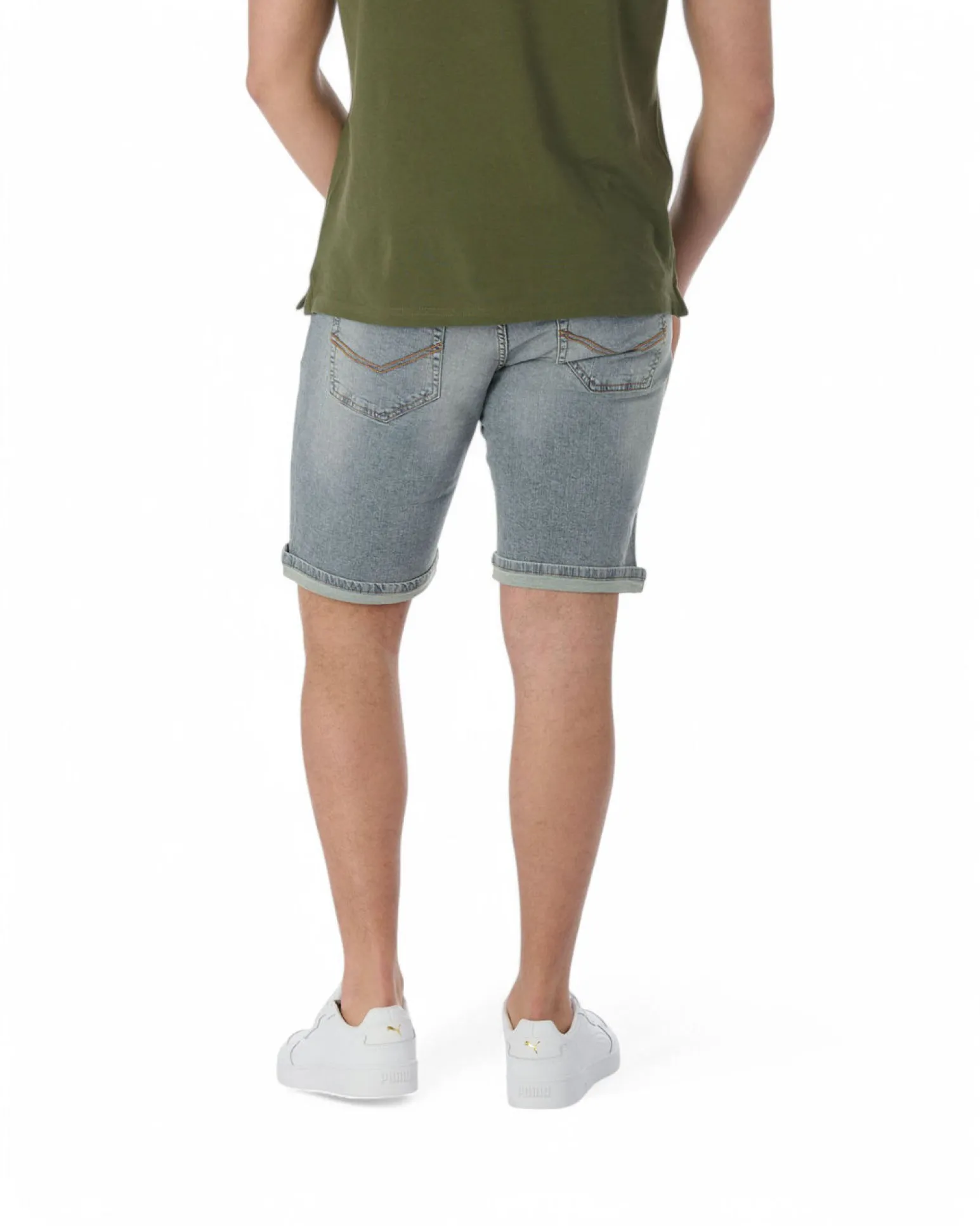 BERMUDA JEANS 5 TASCHE SABBIATO CHIARO