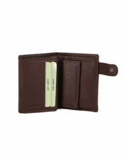 BIAGIOTTI - Portafoglio da uomo marrone in VERA PELLE con RFID